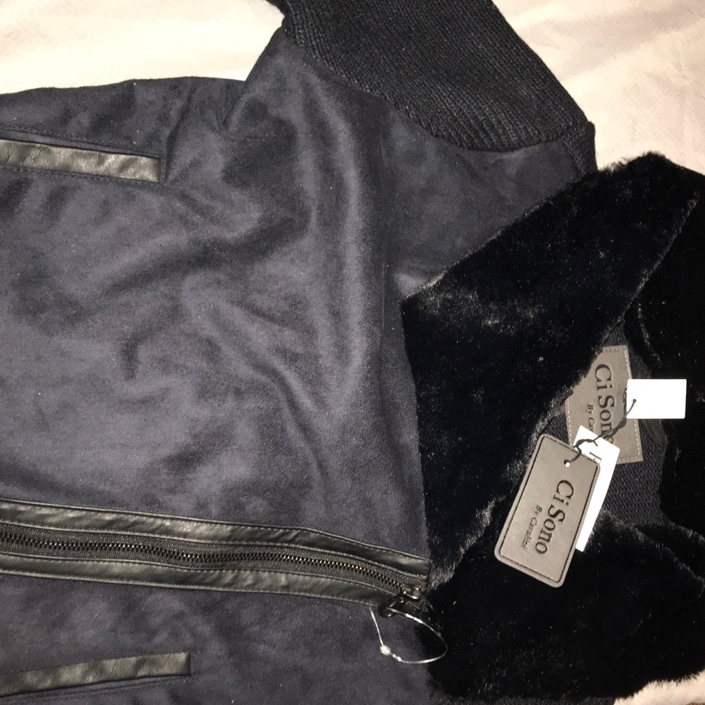 Ci sono sweater jacket faux fur 2t